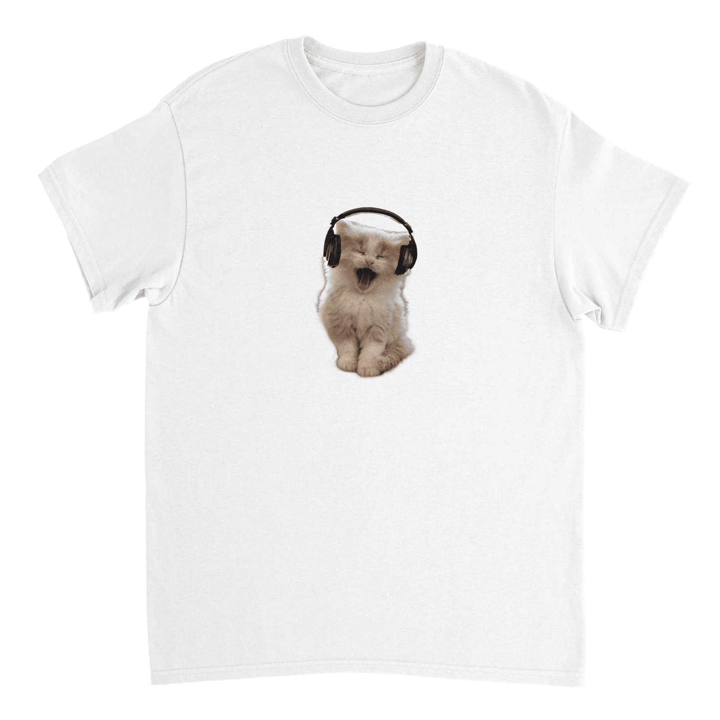 headphones kitten T-shirt - kizia