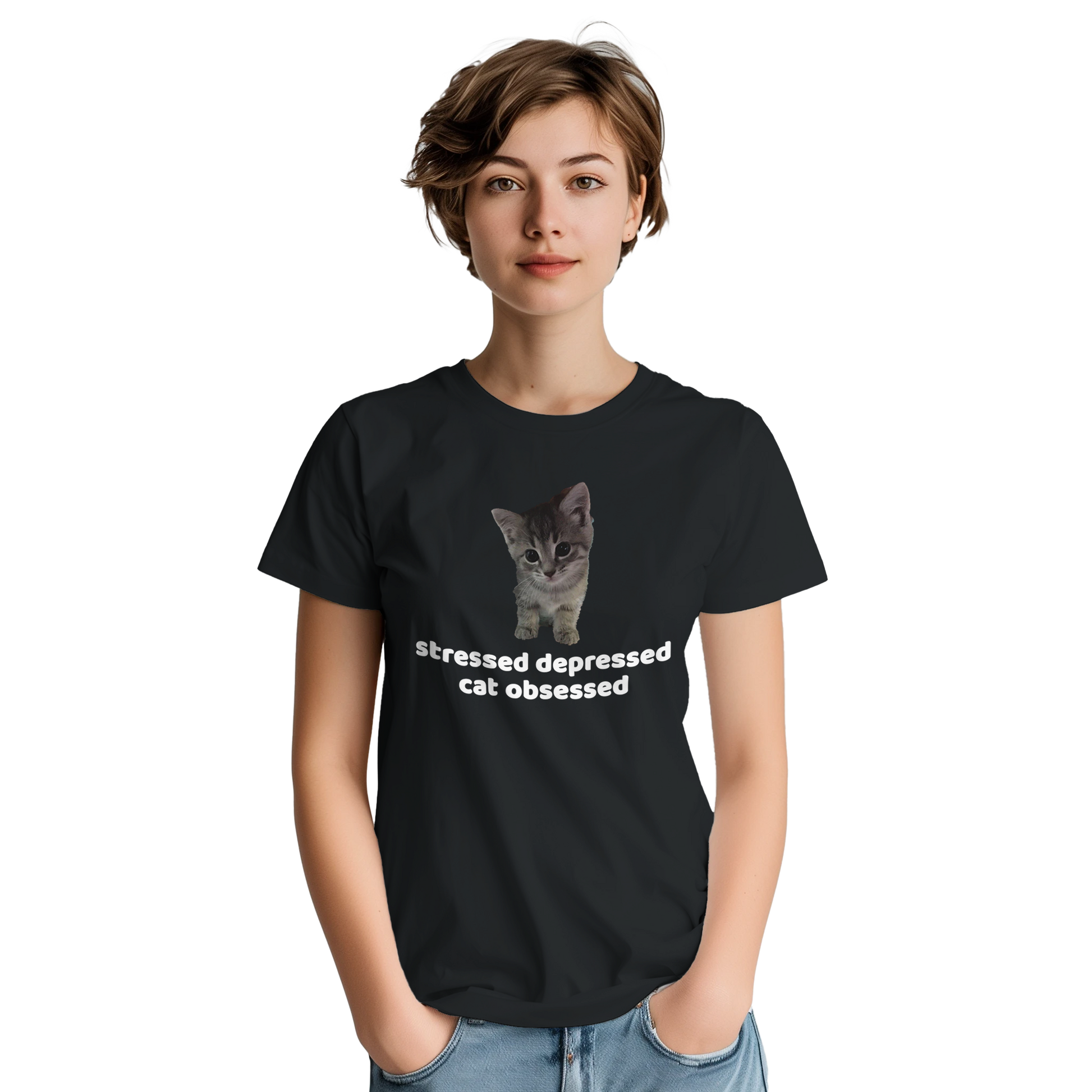 Cat obsessed T shirt kizia