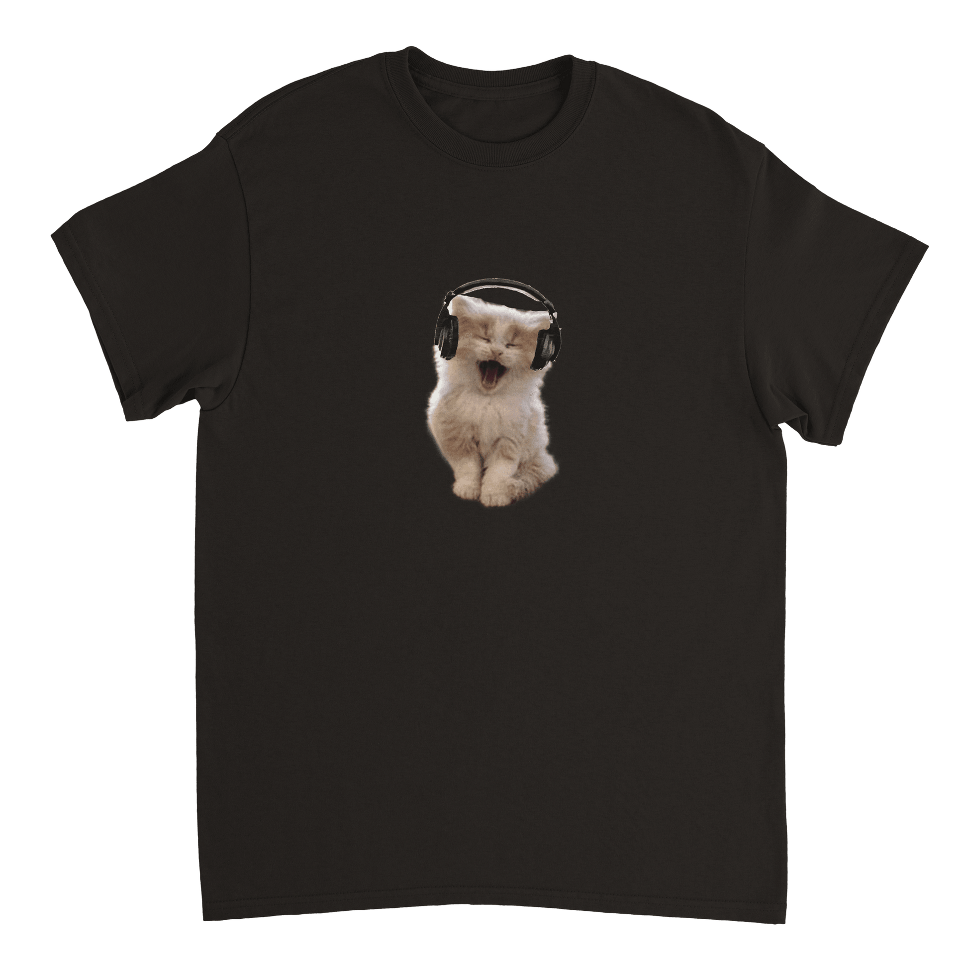 headphones kitten T-shirt - kizia